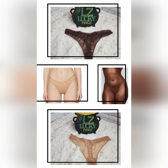 2pcs SKIMS AFTER HOURS THONG & ULTRA FINE MESH THONG/ NWT/3X - Picture 11 of 12